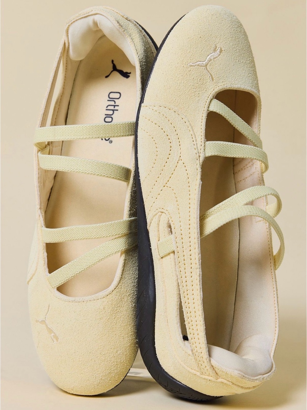 NWT PUMA Speedcat Ballet flats. Women's Cream Ballet Suede Sneakers/Flats